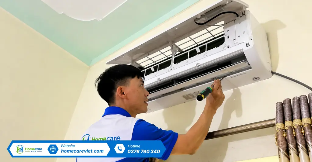 Bảo trì máy lạnh treo tường cho hộ gia đình tại phường 25, quận Bình Thạnh, TP.HCM