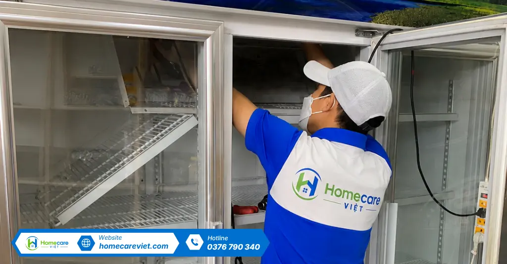 Quy trình sửa tủ mát chuyên nghiệp tại Homecare Việt