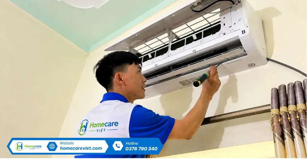 Quy trình tháo lắp máy lạnh chuyên nghiệp tại Homecare Việt