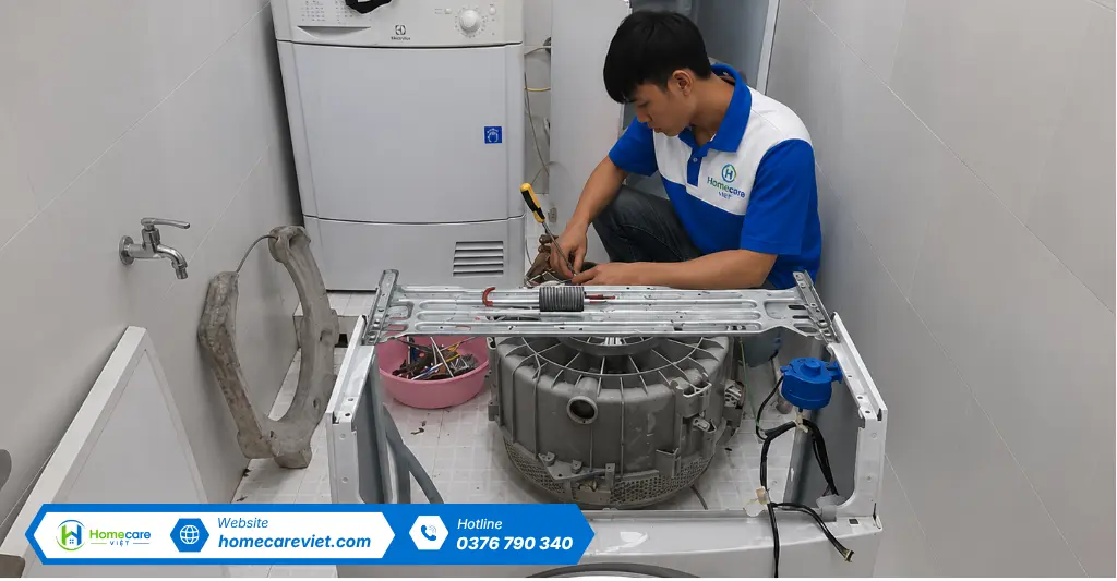 Vệ sinh máy giặt Electrolux cửa trước tại Phường Tân Hưng Thuận, Quận 12, TP.HCM