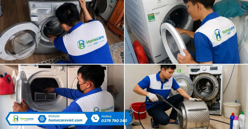 Vì sao nhiều khách hàng lựa chọn dịch vụ vệ sinh máy giặt của Homecare Việt