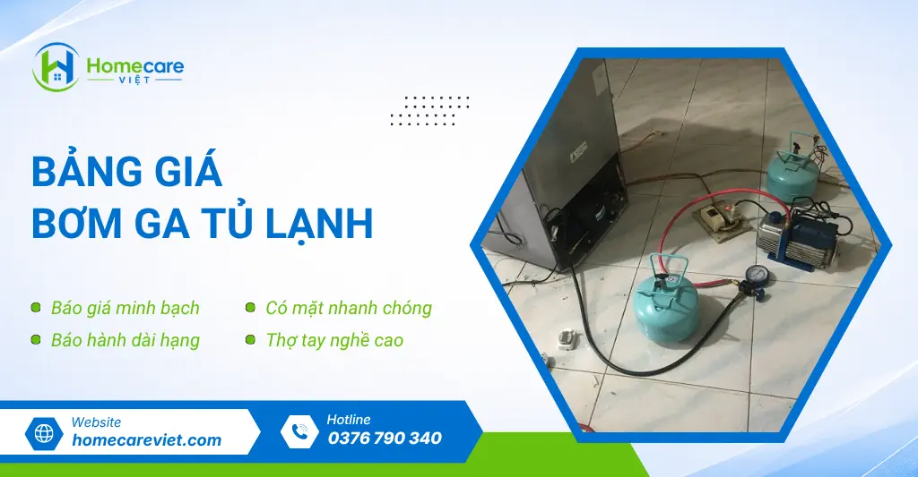 Bảng giá bơm ga tủ lạnh