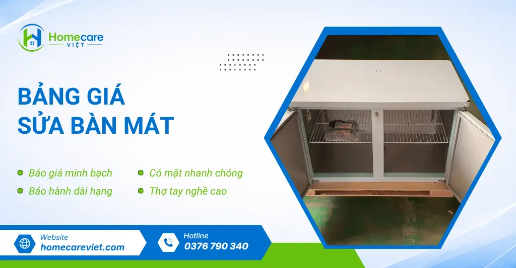 Bảng giá sửa bàn mát