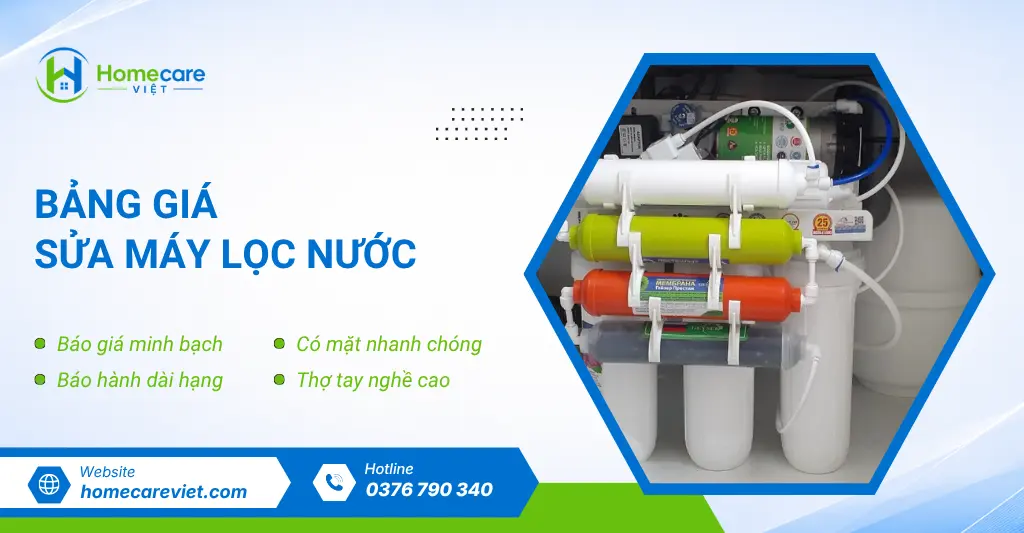 Bảng giá sửa máy lọc nước