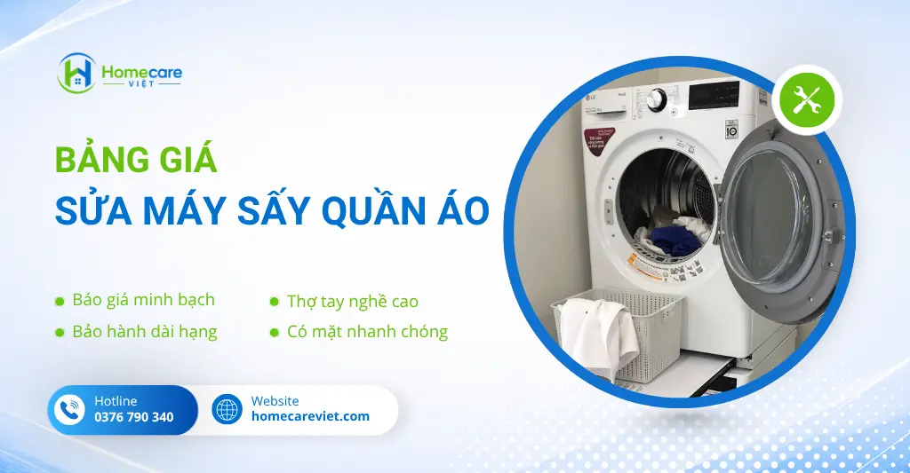 Bảng giá sửa máy sấy quần áo