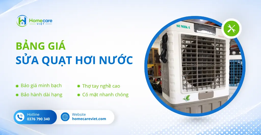Bảng giá sửa quạt hơi nước