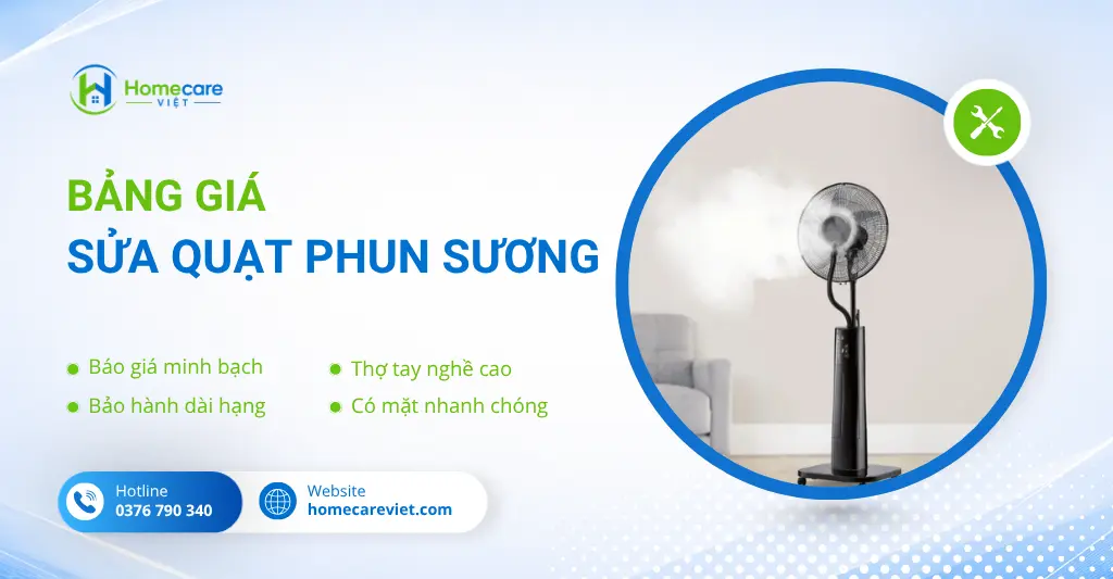 Bảng giá sửa quạt phun sương