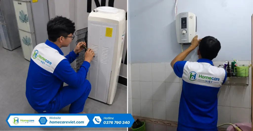 Giới thiệu dịch vụ sửa cây nước nóng lạnh tại Homecare Việt