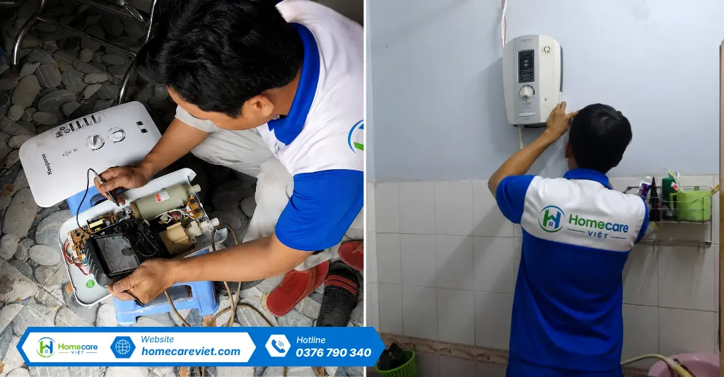 Giới thiệu dịch vụ sửa máy nước nóng tại Homecare Việt