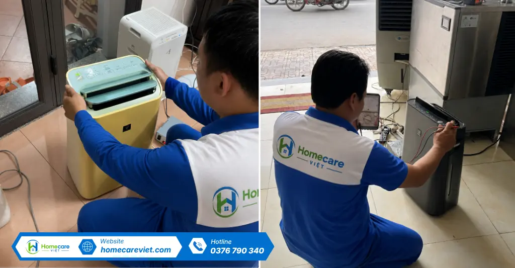 Quy trình sửa máy hút ẩm tại Homecare Việt