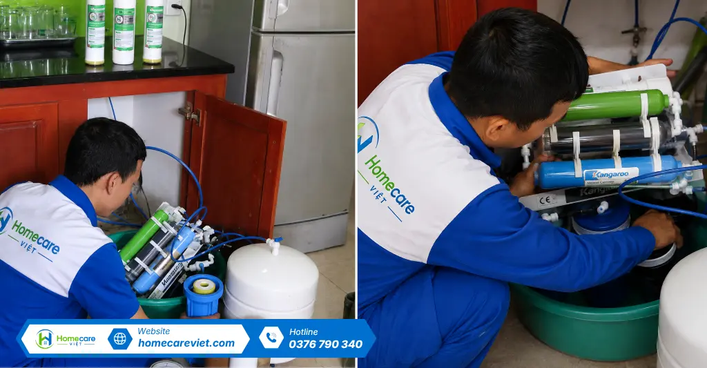 Quy trình sửa máy lọc nước chuyên nghiệp tại Homecare Việt