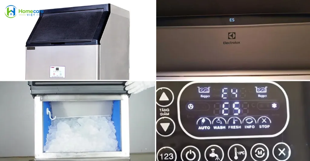 Cách kiểm tra và xử lý lỗi E5 trên máy làm đá