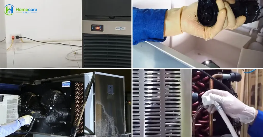 Hướng dẫn xử lý máy làm đá lỗi E2 an toàn