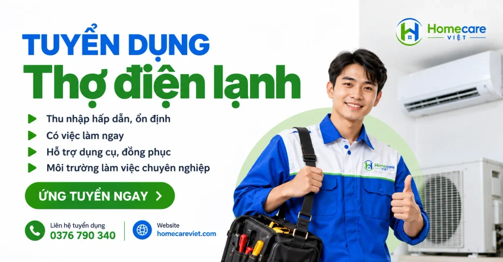 Tuyển thợ điện lạnh