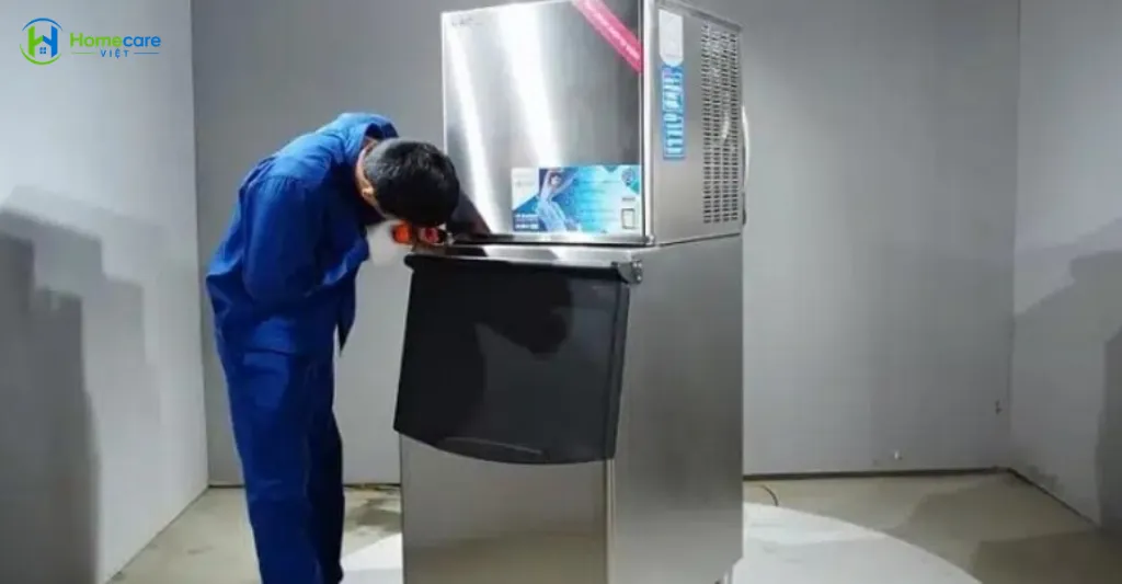 Lỗi tràn nước ra thùng trên máy làm đá viên là gì