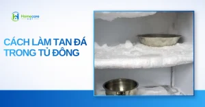 cách làm tan đá trong tủ đông