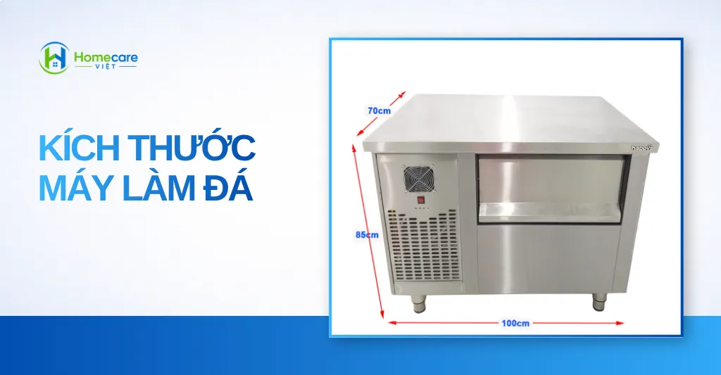 kích thước máy làm đá