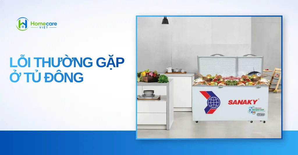 lỗi thường gặp ở tủ đông