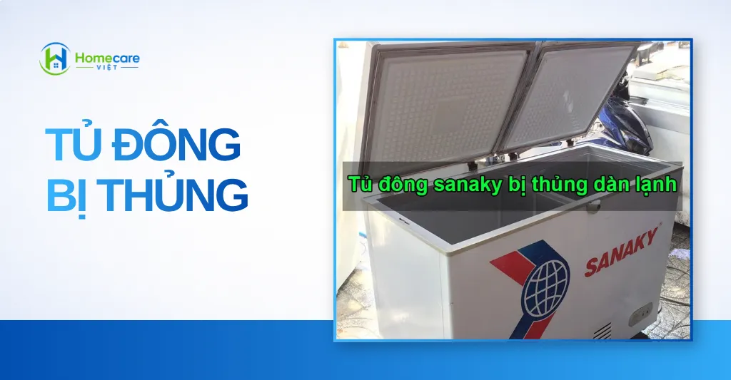 tủ đông bị thủng