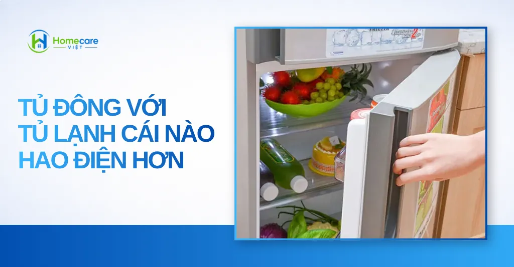 tủ đông với tủ lạnh cái nào hao điện hơn
